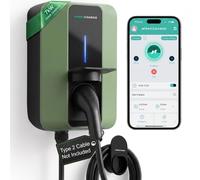 NRG CHARGE VELOX | Electric Vehicle Charger | Untethered | Type 2 | Single Phase | Level 2 Wall Mount EV Home Charger | Compact 255×180×105mm (Sage Green, 7,4 kW)
