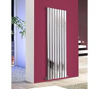 NRG Chrome 1800x544mm Flat Panel Single Column Designer Radiator Tall Upright Bathroom Central Heating