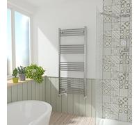 NRG Chrome Straight Central Heating Towel Rail Bathroom Heated Rad Radiators Ladder Warmer - 1400×600mm