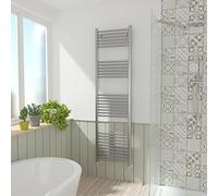 NRG Chrome Straight Central Heating Towel Rail Bathroom Heated Rad Radiators Ladder Warmer - 1800×500mm