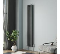 NRG Column Radiator Anthracite 1800x292mm Triple Cast Iron Rads