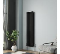 NRG Column Radiator Black 1500x382mmTriple Traditional Cast Iron Style Heater Interior Designer Vertical Bathroom Radiators