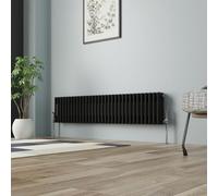 NRG Column Radiator Black 300x1462mm Triple Cast Iron Rads