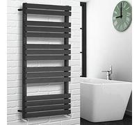 NRG Contemporary Flat Panel Bathroom Heated Towel Rail Radiator Rad Warmer for Living Room and Kitchen - 1600 x 600 Anthracite