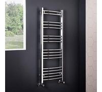 NRG Curved Bathroom Heated Towel Rail Radiator Warmer 1200 x 495mm Chrome