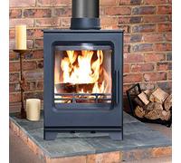 NRG Defra 5KW Multifuel Stove Eco Design Wood Burner Effect Freestanding Portable Fireplace