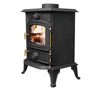NRG Defra 5KW Stove MultiFuel Cast Iron Fireplace, Stove Fan, Thermometer