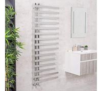 NRG Designer Bathroom Flat Heated Towel Rail Radiator Rad 1600 x 600mm Chrome