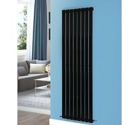 NRG Designer Radiator Black 1800x544 Flat Single Panel Rads for Bathroom