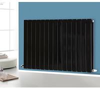 NRG Designer Radiator Black 600x1020 Flat Double Panel Central Heating Rads