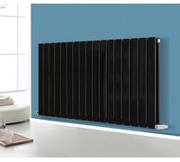NRG Designer Radiator Black 600x1156 Flat Double Panel Central Heating Rads