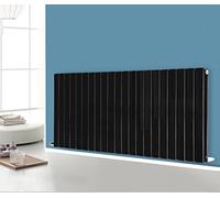 NRG Designer Radiator Black 600x1428 Flat Double Panel Central Heating Rads