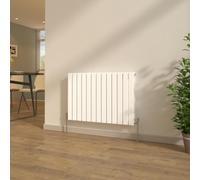 NRG Double Column Designer Radiator White 600x884mm with Valves
