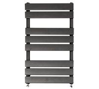 NRG Contemporary Flat Panel Bathroom Heated Towel Rail Radiator Rad Warmer - 800 x 600 Anthracite
