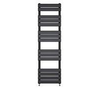NRG Contemporary Flat Panel Bathroom Heated Towel Rail Radiator Rad Warmer for Living Room and Kitchen - 1600 x 450 Black