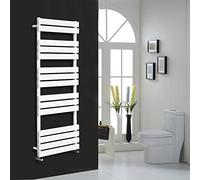 NRG Flat Panel Heated Towel Rail Radiator Rad Warmer, 1600x450 Gloss White