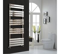 NRG Flat Panel Heated Towel Rail Radiator Rad Warmer, 1600x600 Chrome
