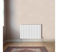 NRG Flat Panel Horizontal 600x884mm Double Radiator, White Central Heating
