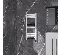 NRG Gloss White Straight Central Heating Towel Rail Bathroom Heated Rad Radiators Ladder Warmer - 1000×400mm