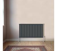 NRG Horizontal 600x1020mm Single Flat Panel Designer Radiator Anthracite