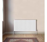 NRG Horizontal 600x1156mm Double Flat Panel Designer Radiator Perfect for Kitchen, Bathroom, Living Room