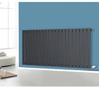 NRG Horizontal 600x1428 Flat Panel Column Radiator Bathroom Central Heating Single Anthracite