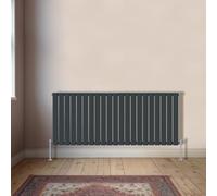 NRG Horizontal 600x1428mm Single Flat Panel Designer Radiator Anthracite