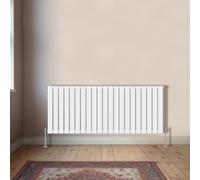 NRG Horizontal 600x1428mm Single Flat Panel Designer Radiator, White