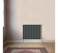 NRG Horizontal 600x748mm Single Flat Panel Designer Radiator Anthracite