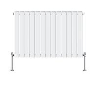 NRG Horizontal 600x884mm Double Flat Panel Designer Radiator White