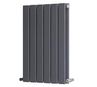 NRG Horizontal Designer Flat Double Panel Column Radiator Anthracite Bathroom Heater 600x408 Central Heating