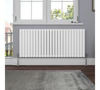 NRG Horizontal Oval Column Radiator 600x1416mm Central Heating Double Panel