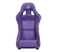 NRG Innovations NRG-FRP-303PP-PRISMA Universal Fixed Back Bucket Racing Seat with Side Mount Adapters for 6-Point Harnesses,Purple Seat Cover, Purple/Black/Gold Flakes