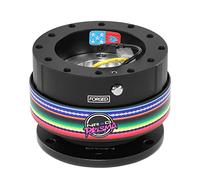 NRG Innovations NRG-SRK-200BK-MEXICAL Gen 2.0 Steering Wheel Quick Release Adapter 6-HOLE with Mounting Bolts, Quick Release - Black Body/Mexicali ring with Prisma Collab