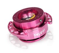 NRG Innovations NRG-SRK-222PK-PK Gen 2.0 Steering Wheel Quick Release Kit Adapter Pink Body/PinkHeart Cutout Ring 6x70mm & 6x74mm Bolt Pattern