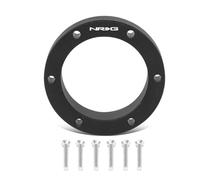 NRG Innovations Steering Wheel Semi-Universal 1/2" Spacer No Threads, 6061 Aluminum Hub Extension Spacer w/Horn Space, 6x70mm Bolt Patterns, Black, NRG-SRK-520BK
