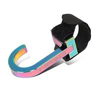 NRG Innovations STR-100MC Steering Wheel Hook CNC Aluminum Neochrome Anodized Adjustable Nylon Strap Streeing Wheels Secured