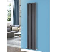 NRG Modern Anthracite Flat Double Panel Designer Radiator for Bathroom 1600mm x 408mm