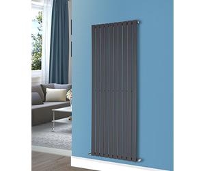 NRG Modern Anthracite Flat Single Panel Designer Radiator for Bathroom 1600mm x 680mm