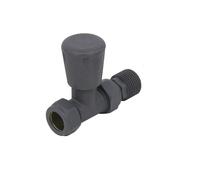 NRG Modern Anthracite Straight Manual Radiator Valve Central Heating Taps