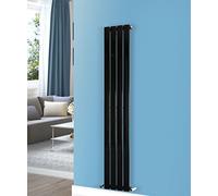 NRG Modern Black Flat Single Panel Designer Radiator for Bathroom 1600mm x 272mm