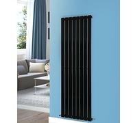 NRG Modern Black Flat Single Panel Designer Radiator for Bathroom 1600mm x 544mm