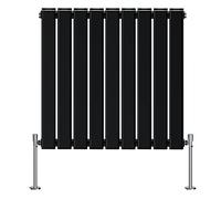 NRG Modern Radiator Black 600x612mm Double Flat Panel Horizontal Radiator