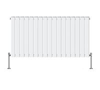 NRG Modern Radiator Gloss White 600x1156mm Double Flat Panel Horizontal Designer Heater Interior Bathroom Radiators