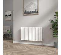 NRG Modern Radiator White 600x1020mm Single Flat Panel Heater Interior Designer Horizontal Bathroom Radiators