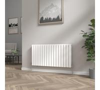 NRG Modern Radiator White 600x1156mm Doube Flat Panel Heater Interior Designer Horizontal Bathroom Radiators