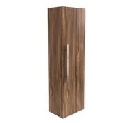 NRG Modern Tall Bathroom Wall Hung Storage Cabinet Walnut 1200mm Furniture Unit