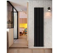 NRG Modern Vertical Flat Panel radiators | Black 1600 x 408 mm Double Column Designer Bathroom Radiator Heater