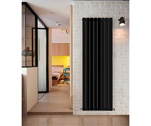 NRG Modern Vertical Flat Panel radiators | Black 1600 x 544 mm Double Column Designer Bathroom Radiator Heater