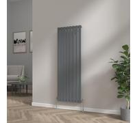 NRG Modern Vertical Upright Column Radiator Bathroom Central Heating Anthracite Flat Panel 1600x544mm - Single